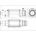 Treuil électrique hors route personnalisé 12V 24V 12000Lbs